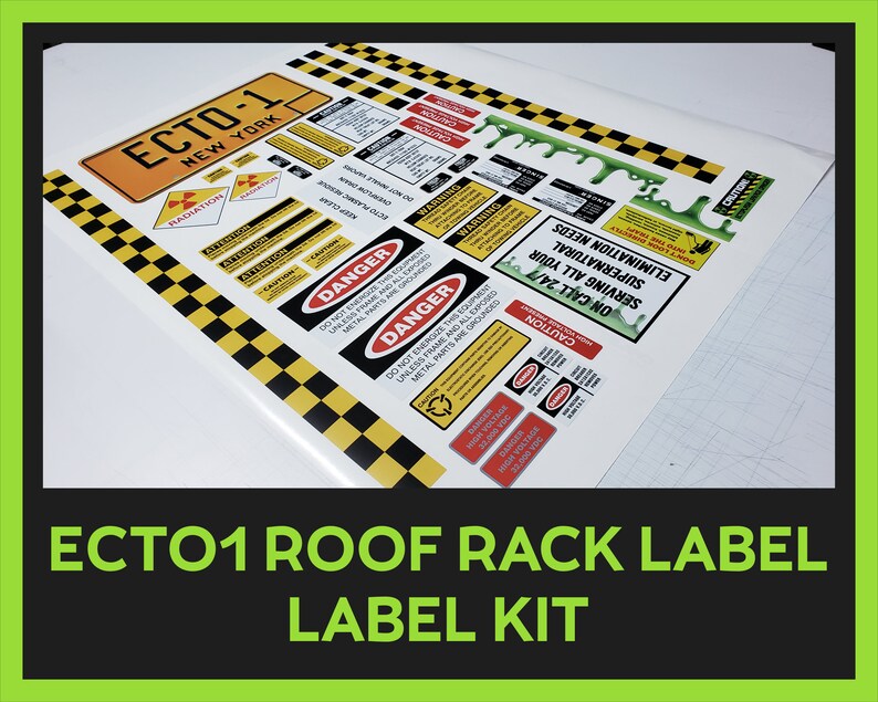 Ecto 1 Roof Rack Label Decal Kit Die cut Etsy
