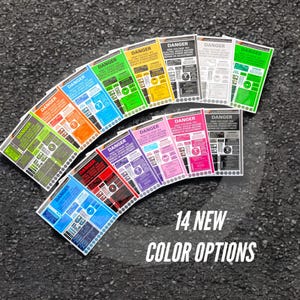 Couleurs alternatives - Étiquettes pour pack de protons et baguette neutronique (échelle 1:1)