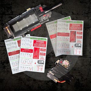 Haslab-labels voor spookval en pedaal