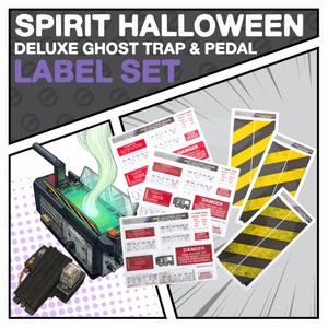 Etiquetas para trampas de fantasmas y pedales de lujo de Spirit Halloween