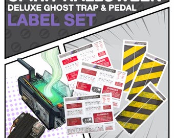 Spirit Halloween Deluxe Ghost Trap & Pedal Labels