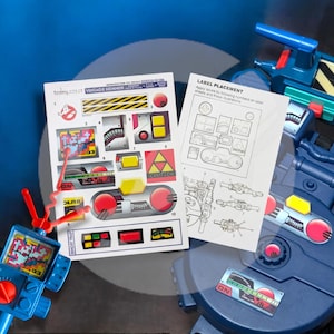 Stickers Kenner Proton Pack, PKE & Ghost Trap-reproductiespeelgoed