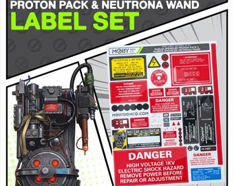Hasbro 1984/Spengler Proton Pack & Hasbro Wand Labels