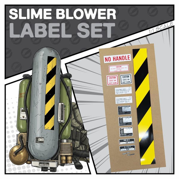 Juego de etiquetas para soplador de slime