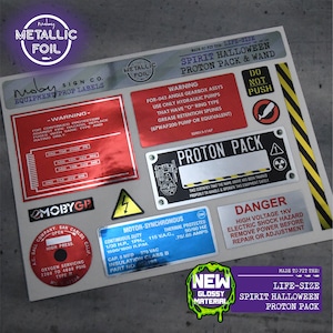 Vinyle métallisé / Pack de protons d'Halloween Spirit grandeur nature / Stickers