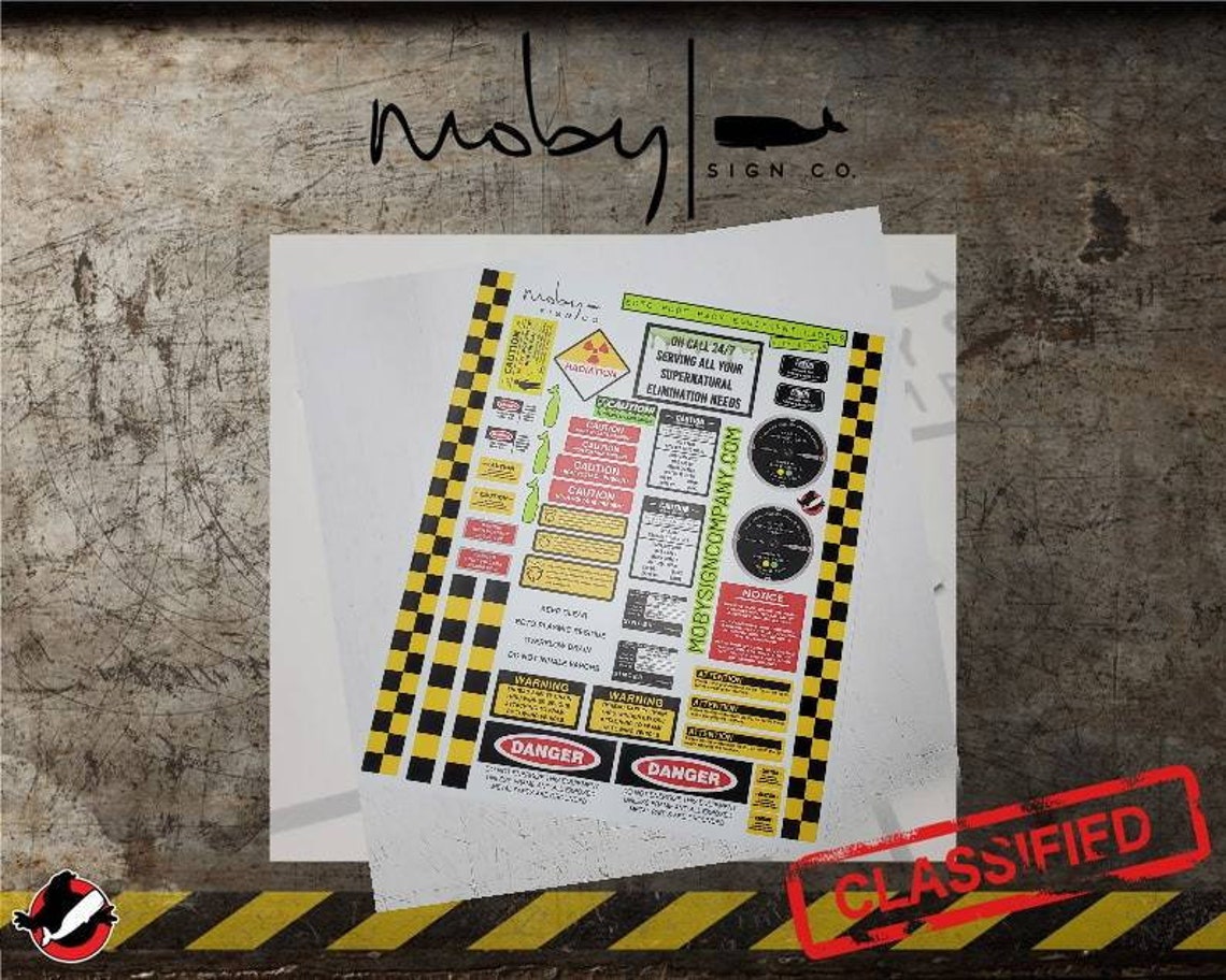 Ecto 1 Roof Rack Label Decal Kit die Cut Etsy