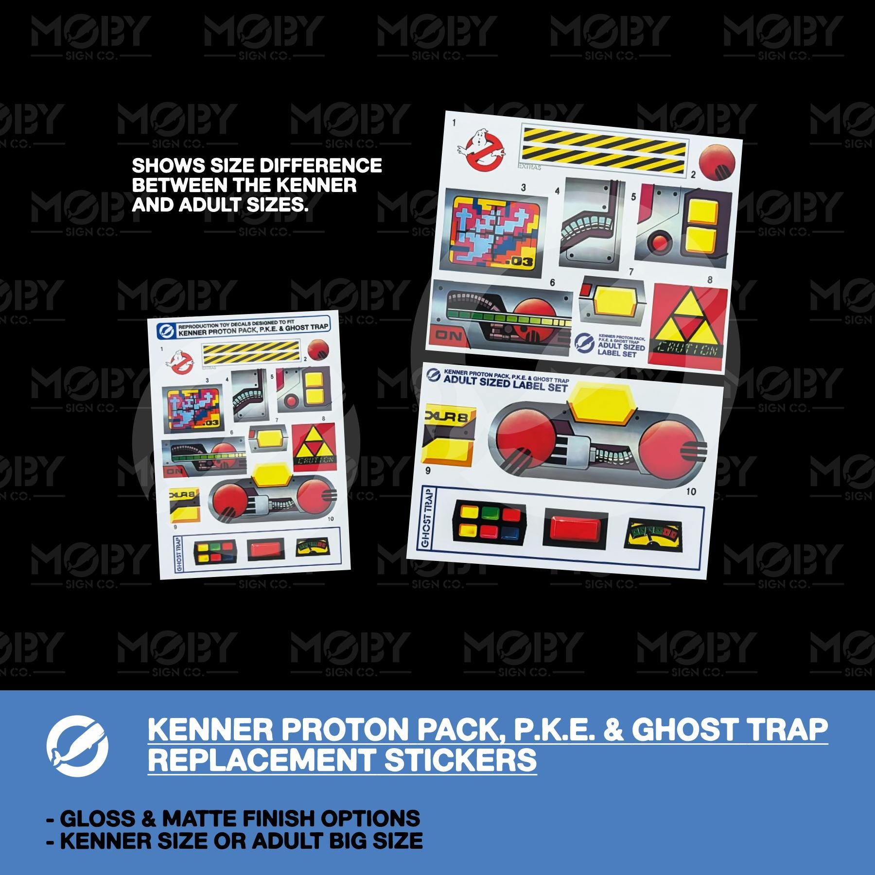 Kinner Reproduction Kenner Proton Pack, PKE & Ghost Trap Reproduction Toy Decals - Etsy