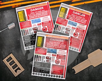Proton Pack & Neutrona Wand Labels (1:1 Scale)