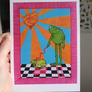 In a Daze Frog A5 Art Print