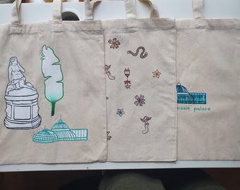 Bolsos de mano únicos pintados a mano de Glasgow