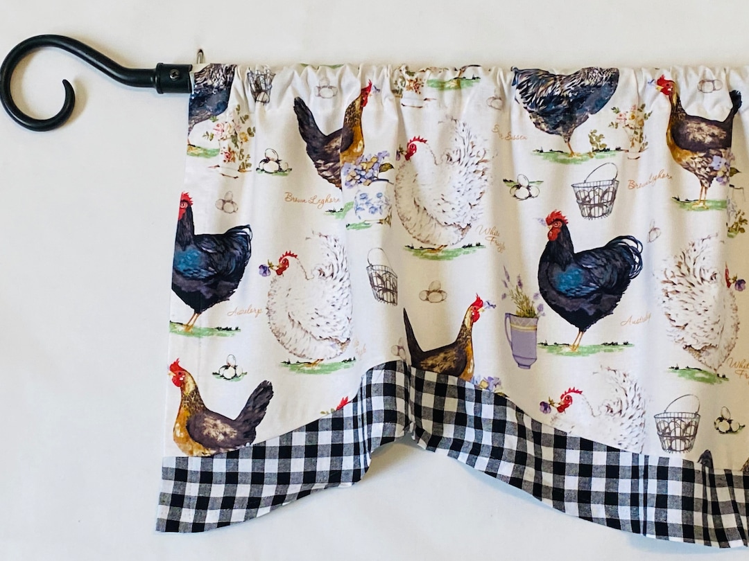 FARMHOUSE Kitchen Curtains FRENCH COUNTRY Curtain Kitchen Etsy