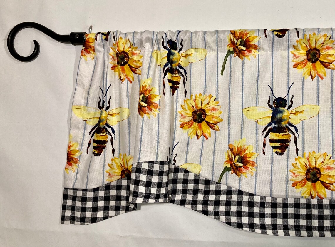 Kitchen Curtain Valances Farmhouse Curtains Valances for Etsy