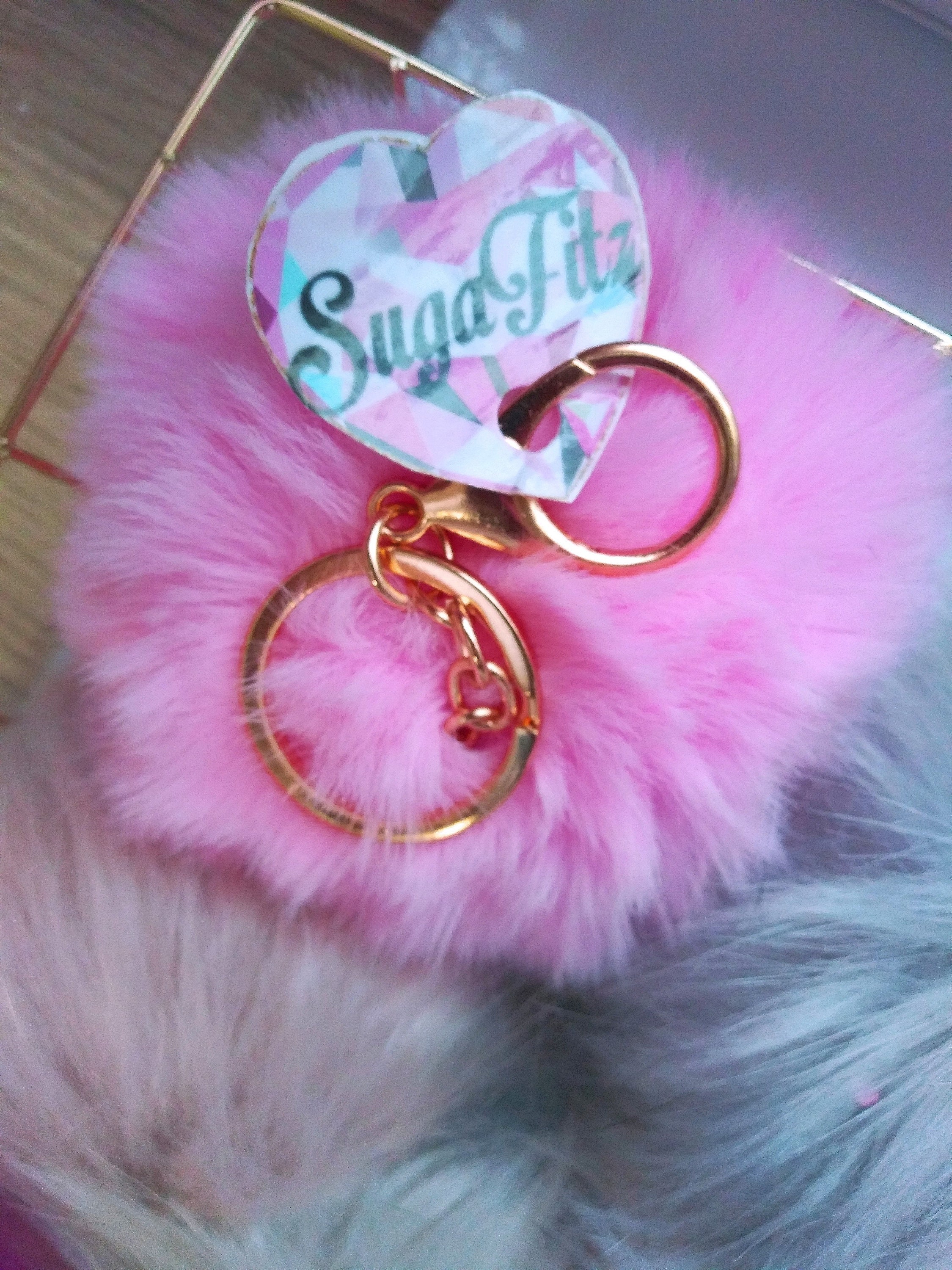 Cute Large Furry Puff Ball Keychain Puffball for Lipgloss Etsy