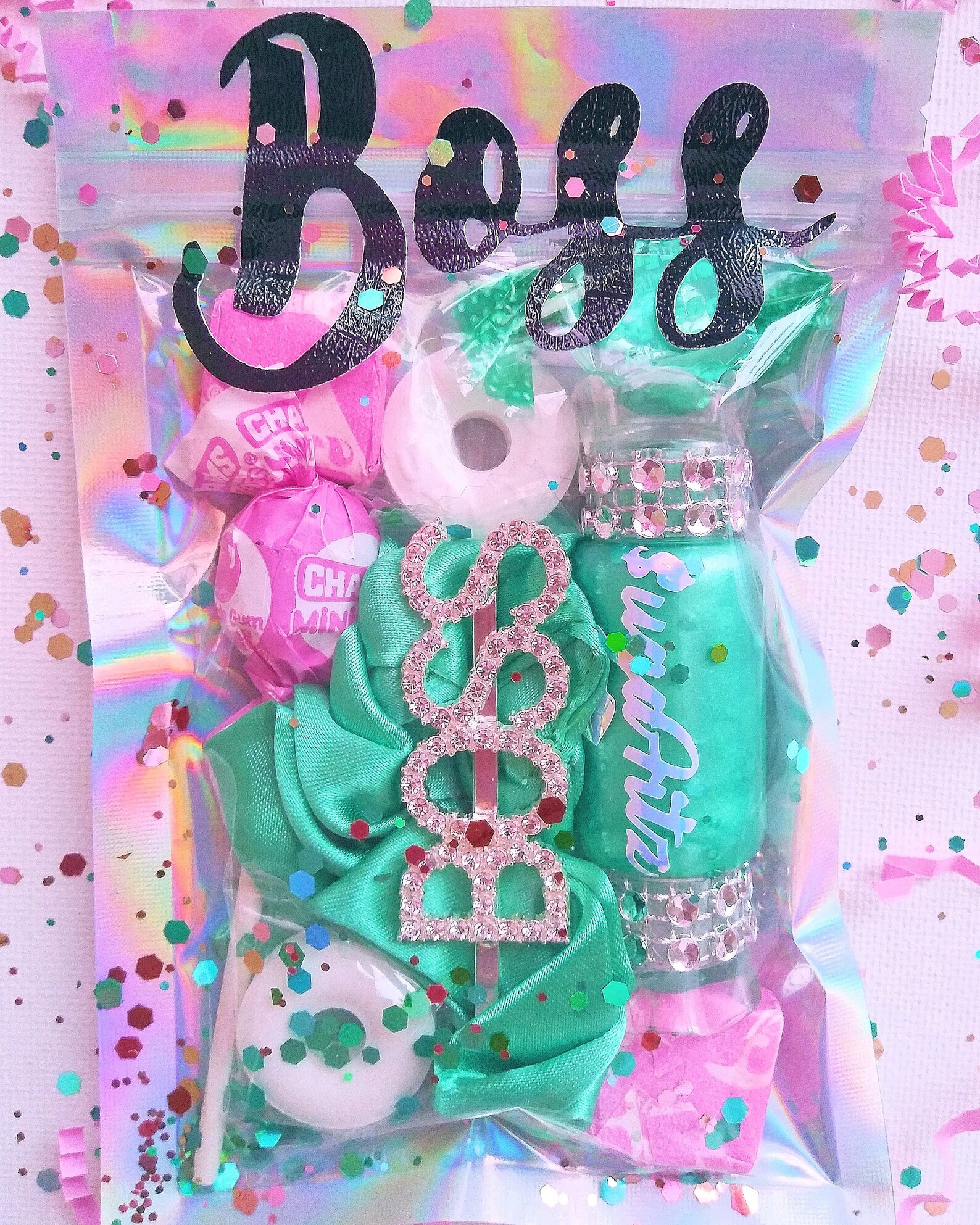 Boss Gift Cute Lip Gloss Bundles Candy Bling Hair Clip Etsy