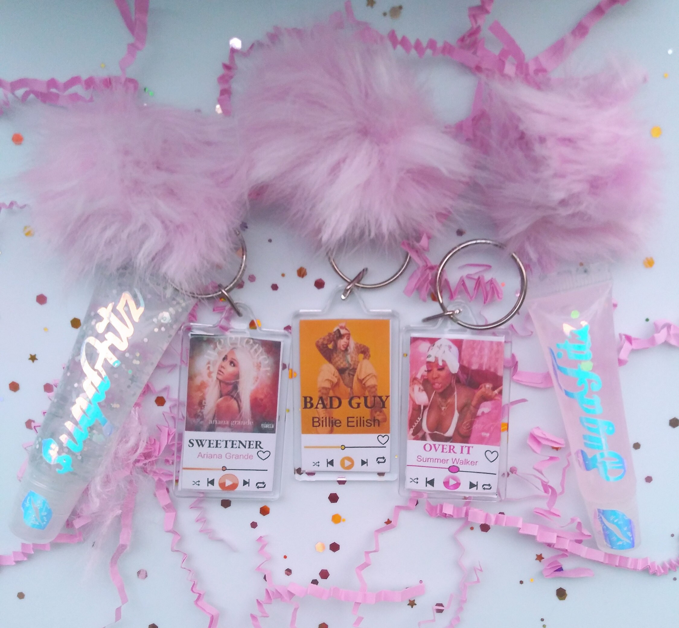 Lip Gloss Song Keychain Cute Keychain Music Lipgloss Etsy