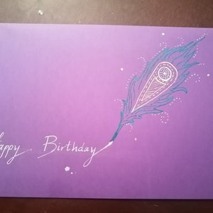 Cartes faites à la main avec plume quill