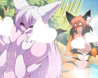 The Women&#39;s Bath | Sexy Ecchi Anime Furry Girl Poster