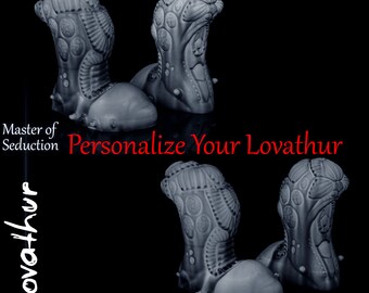 Fantasy sex toys: Custom Lovathur dildo - master of seduction - sexually mind-controlling alien worm - Thick and short dildo