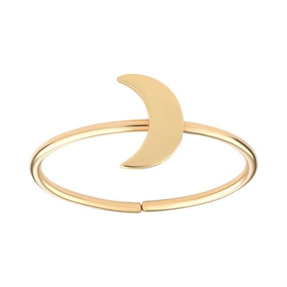 Gold Moon Ring / Thin Gold Ring / Crescent Moon Ring / Delicate Gold Ring / Minimal Moon Ring / Crescent Moon Ring / 18k Gold Ring Moon