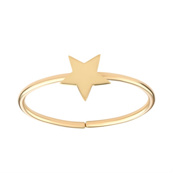 Gold Star Ring | Small Star Ring | Thin Gold Ring | Star Shaped Ring | 18k Gold Star Ring | Star Gold Ring | Tiny Star Everyday Gold Ring