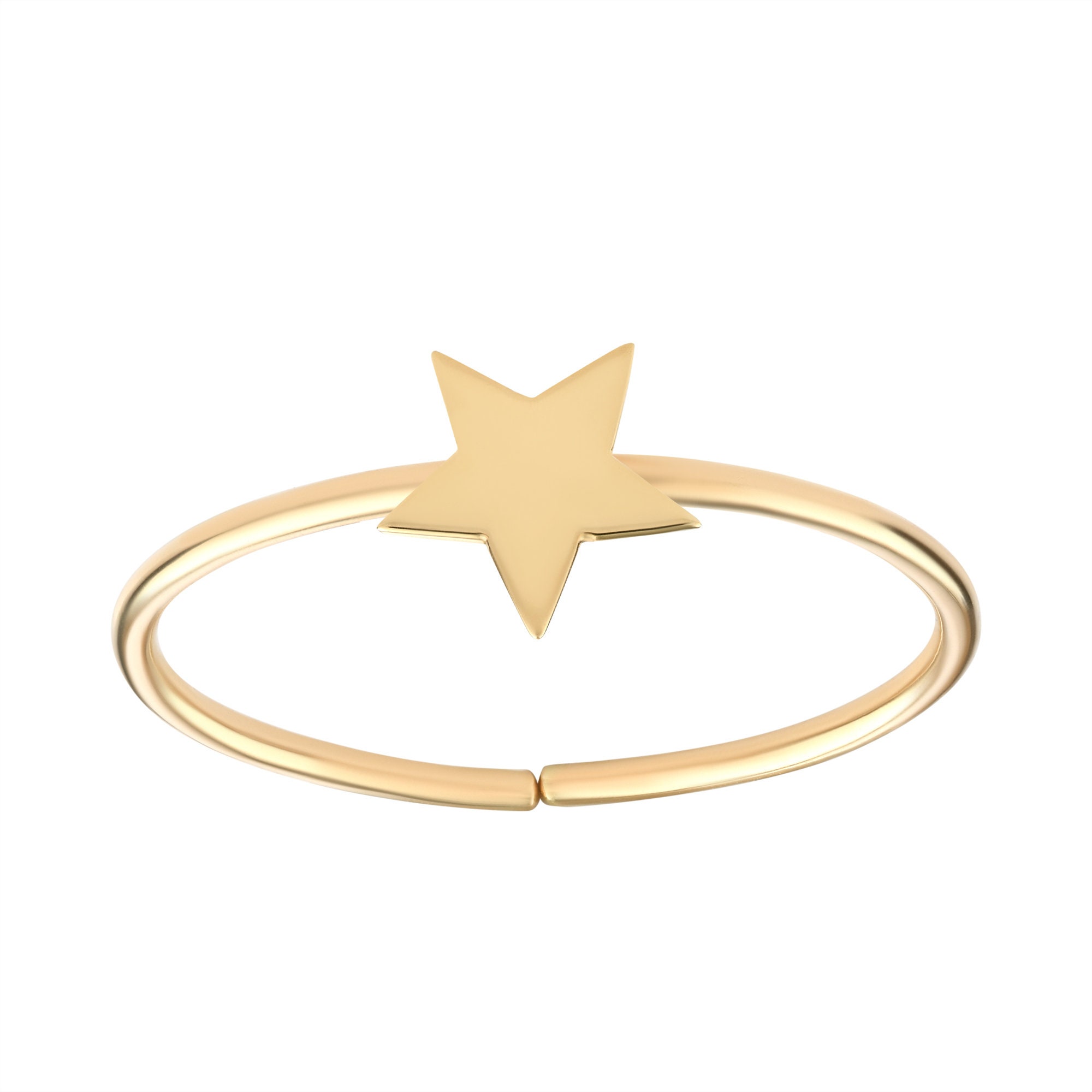 Gold Star Ring | Small Star Ring | Thin Gold Ring | Star Shaped Ring | 18k  Gold Star Ring | Star Gold Ring | Tiny Star Everyday Gold Ring