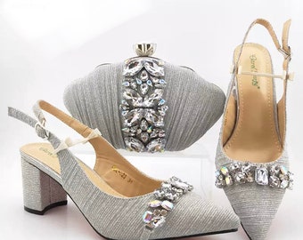 beige shoes and matching bag
