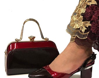 black shoes and bag for wedding