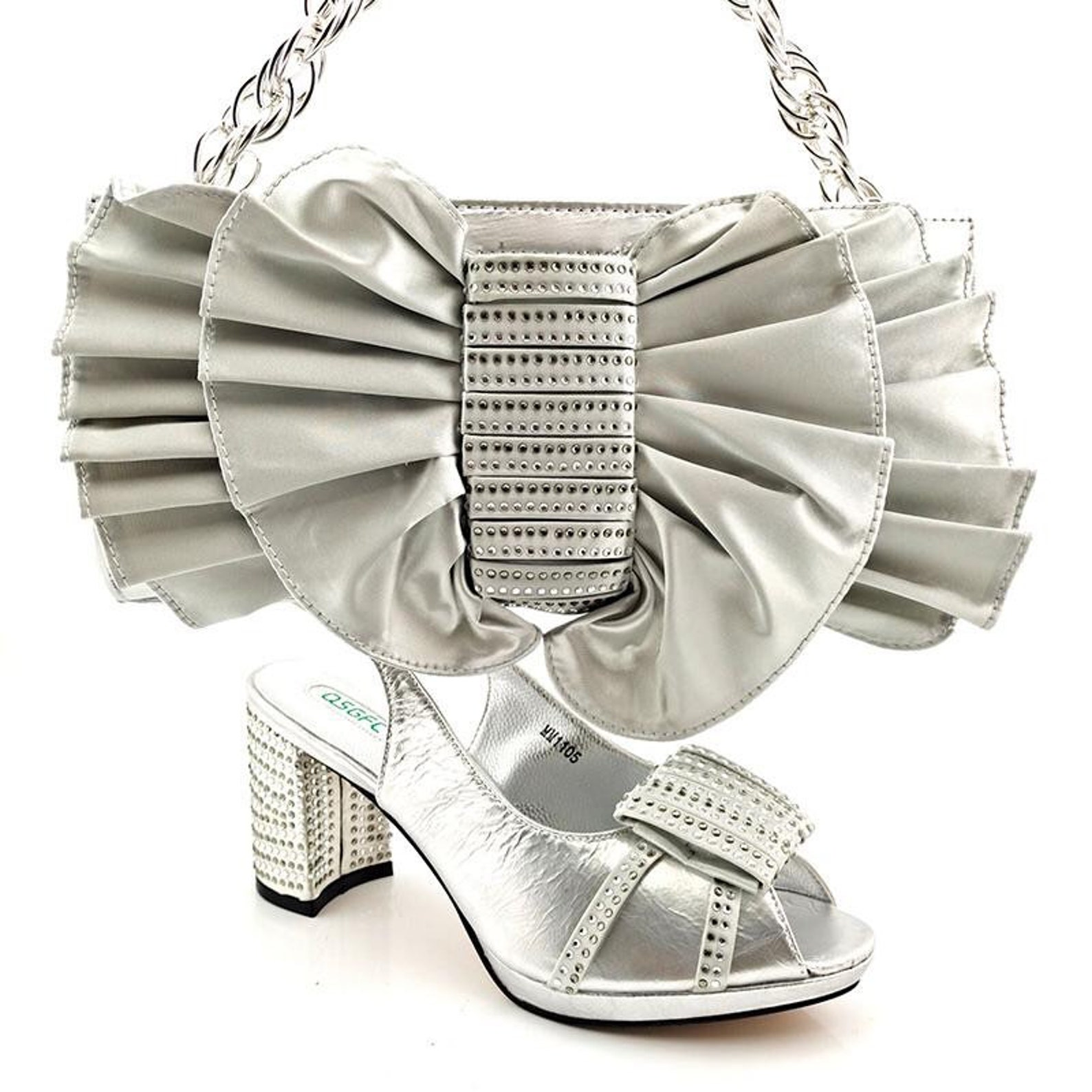 SILVER BAG CHARM Matching Shoes And Purse Small Shoulder Etsy