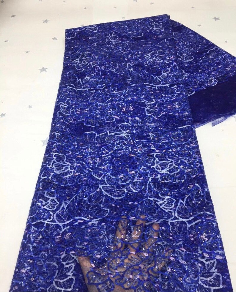 perfect for a Nigerian wedding. Luxurious Latest African Lace Fabric sequined net lace