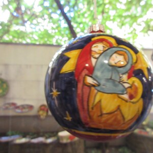 Tuscan ornament handmade, hand-painted with Duomo, Florence skyline
