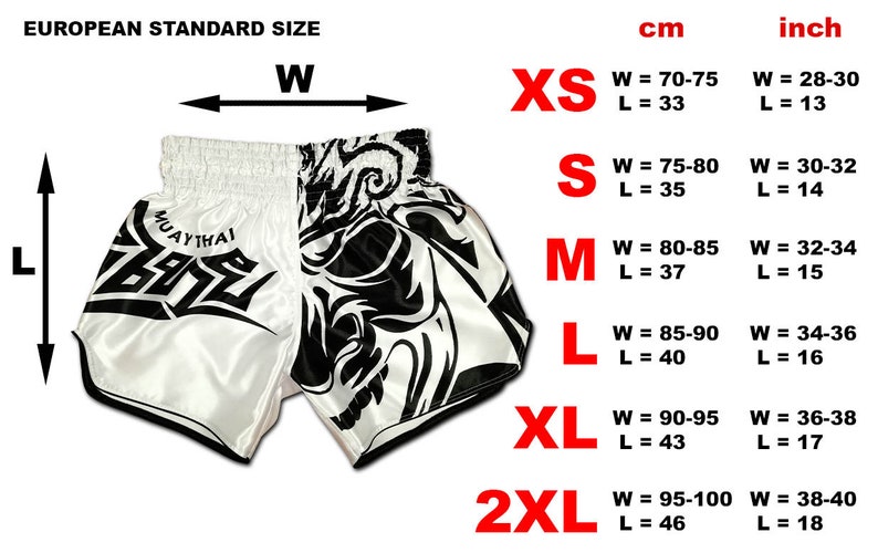 Unisex Muay Thai Shorts Kick Boxing Trunk Black Panter Fitness Training Short Pants