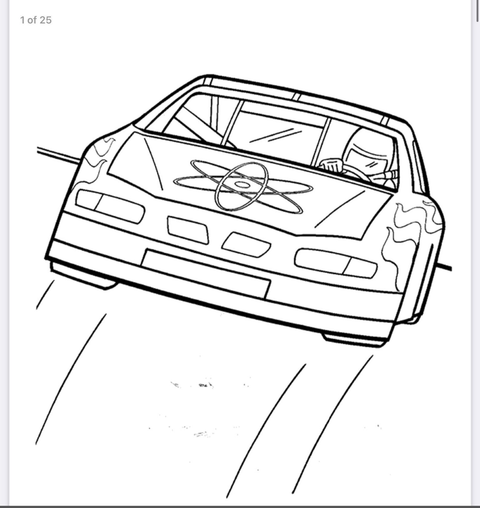 NASCAR coloring book 25 pages Etsy