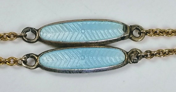 Vintage 1920's Silver and Light Blue Enamel Egg P… - image 6