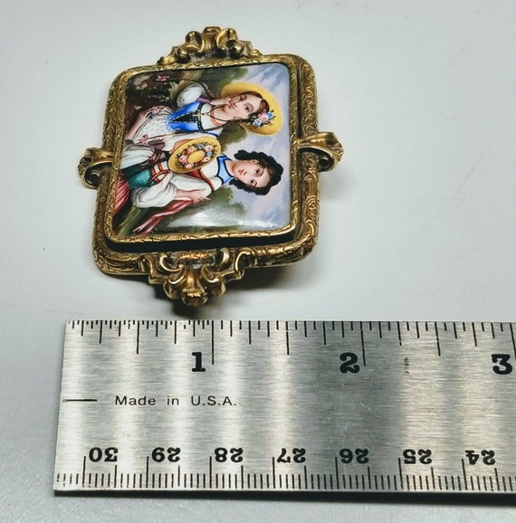 Antique 19th Century Swiss Enamel Victorian Young… - image 9