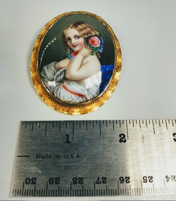 Antique 19th Century Swiss Enamel Victorian Girl … - image 9