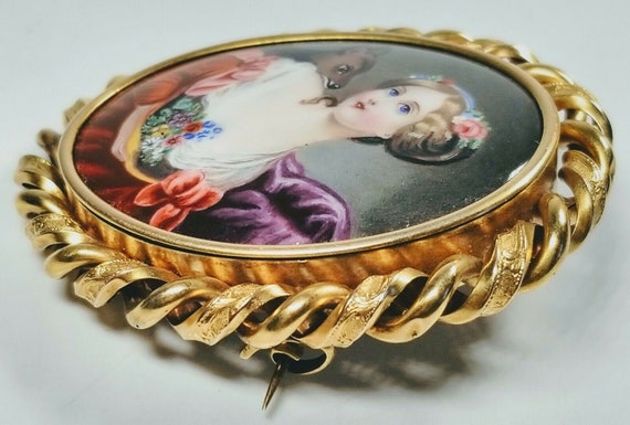 Antique 19th Century Swiss Enamel Hand-Painted La… - image 5