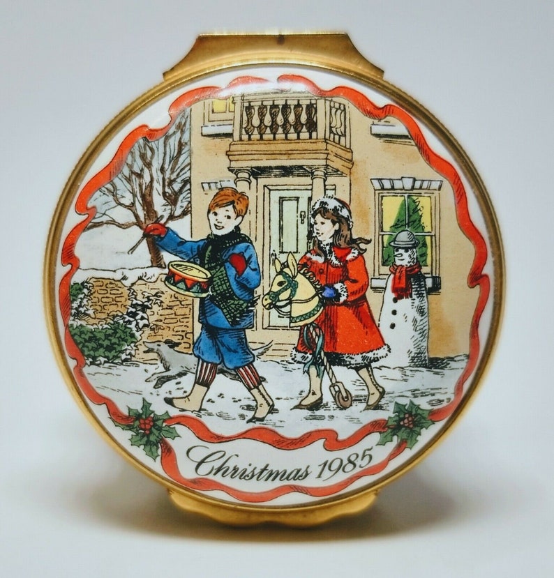 offers USA Halcyon Days English Enamels Christmas 1985