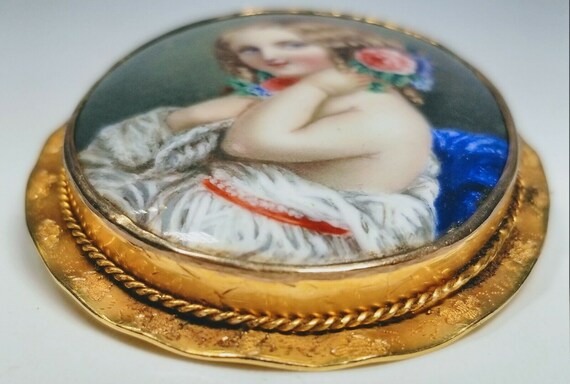 Antique 19th Century Swiss Enamel Victorian Girl … - image 4