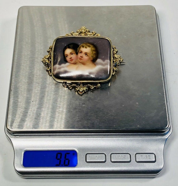 Antique 19th Century Swiss Enamel Children Portra… - image 8