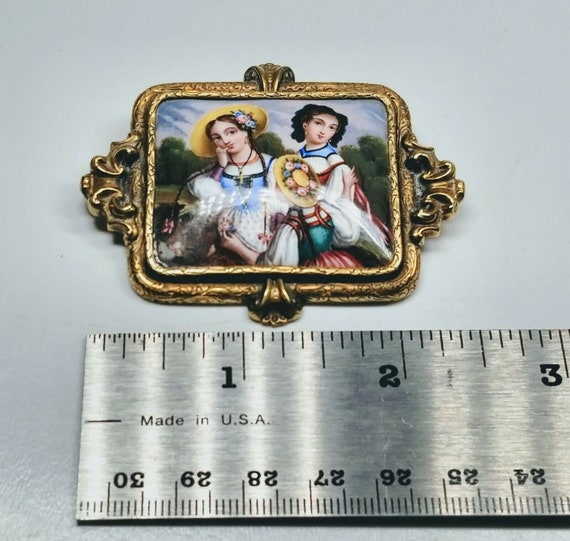 Antique 19th Century Swiss Enamel Victorian Young… - image 8