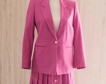 Vintage 1970s Pink Skirt Suit