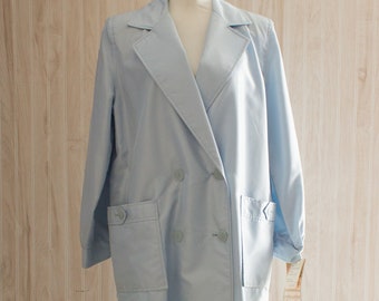 Vintage 1980s Sky Blue Trench