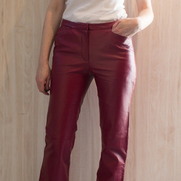 Vintage  Red Leather Pants