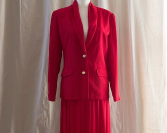 Vintage roter Rock Anzug Set
