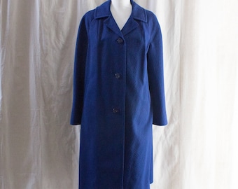 Vintage 1960s Blue Midi Coat