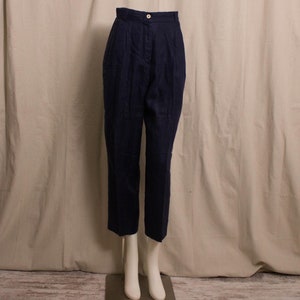 Vintage 90s Christian Dior Blue Linen Flare Trousers - Etsy