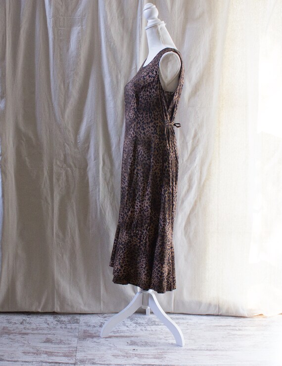 Vintage 1990s Animal Print Midi Dress - image 2