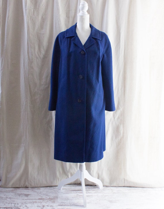 Vintage 1960s Blue Midi Coat - image 1