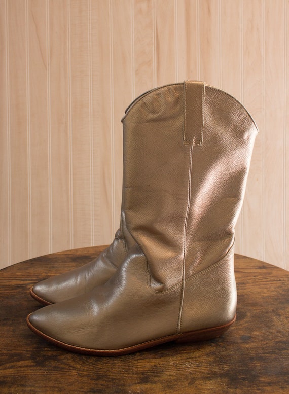 Metallic 1980s 9 West boots