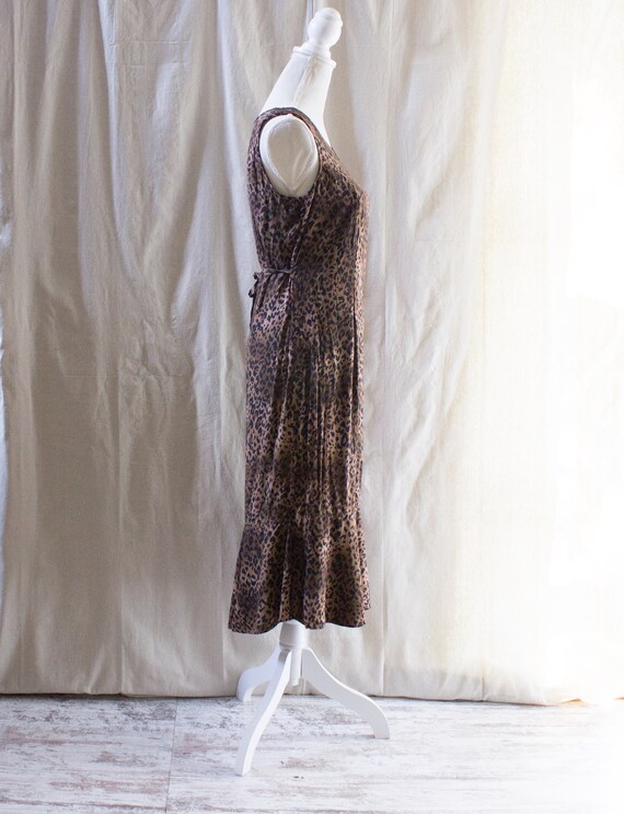 Vintage 1990s Animal Print Midi Dress - image 4